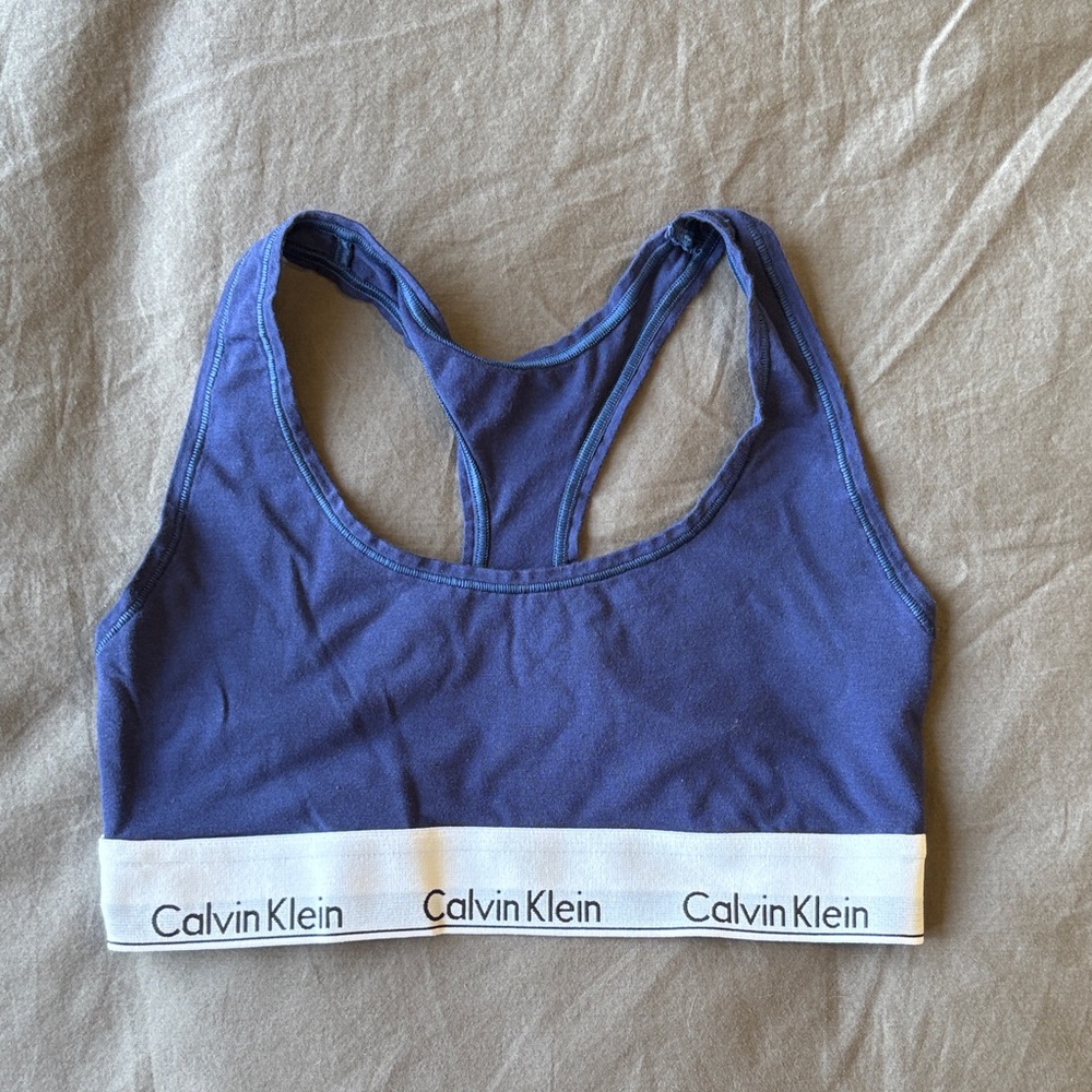 Calvin Klein Modern Bralette Navy size M - Picture 2 of 4